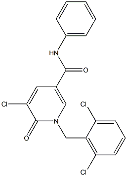 5-chloro-1-(2,6-dichlorobenzyl)-6-oxo-N-phenyl-1,6-dihydro-3-pyridinecarboxamide Struktur