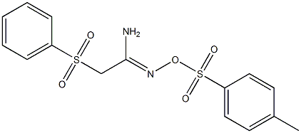 N'-{[(4-methylphenyl)sulfonyl]oxy}-2-(phenylsulfonyl)ethanimidamide Struktur