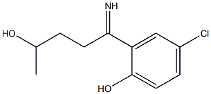 4-chloro-2-[(2-hydroxypropyl)ethanimidoyl]phenol Struktur