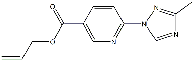 allyl 6-(3-methyl-1H-1,2,4-triazol-1-yl)nicotinate Struktur