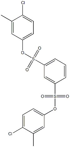 di(4-chloro-3-methylphenyl) benzene-1,3-disulfonate Struktur