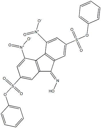 diphenyl 9-hydroxyimino-4,5-dinitro-9H-fluorene-2,7-disulfonate Struktur