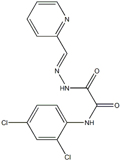 N1-(2,4-dichlorophenyl)-2-oxo-2-[2-(2-pyridylmethylidene)hydrazino]acetamide Struktur