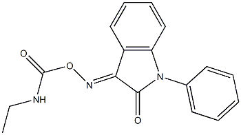 3-({[(ethylamino)carbonyl]oxy}imino)-1-phenyl-1H-indol-2-one Struktur