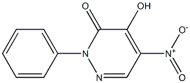 4-hydroxy-5-nitro-2-phenyl-2,3-dihydropyridazin-3-one Struktur