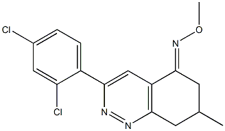 3-(2,4-dichlorophenyl)-7-methyl-7,8-dihydro-5(6H)-cinnolinone O-methyloxime Struktur