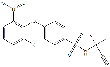 N1-(1,1-dimethylprop-2-ynyl)-4-(2-chloro-6-nitrophenoxy)benzene-1-sulfonamide Struktur