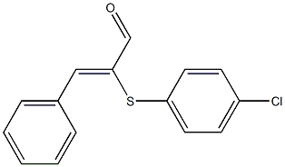 2-[(4-chlorophenyl)thio]-3-phenylacrylaldehyde Struktur