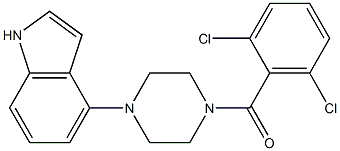 (2,6-dichlorophenyl)[4-(1H-indol-4-yl)piperazino]methanone Struktur