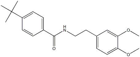 4-(tert-butyl)-N-(3,4-dimethoxyphenethyl)benzenecarboxamide Struktur