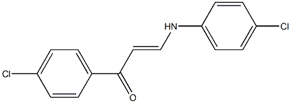 3-(4-chloroanilino)-1-(4-chlorophenyl)prop-2-en-1-one Struktur