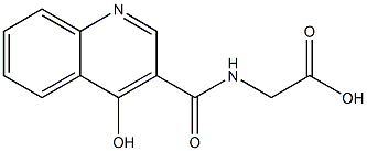 {[(4-hydroxyquinolin-3-yl)carbonyl]amino}acetic acid Struktur