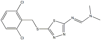 N'-{5-[(2,6-dichlorobenzyl)thio]-1,3,4-thiadiazol-2-yl}-N,N-dimethyliminoformamide Struktur