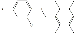 1-[(2,4-dichlorophenoxy)methyl]-2,3,4,5,6-pentamethylbenzene Struktur