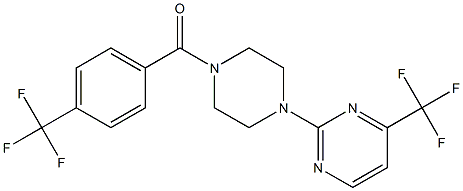 [4-(trifluoromethyl)phenyl]{4-[4-(trifluoromethyl)pyrimidin-2-yl]piperazino}methanone Struktur