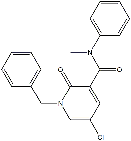 1-benzyl-5-chloro-N-methyl-2-oxo-N-phenyl-1,2-dihydro-3-pyridinecarboxamide Struktur