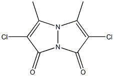 2,6-dichloro-3,5-dimethyl-1H,7H-pyrazolo[1,2-a]pyrazole-1,7-dione Struktur