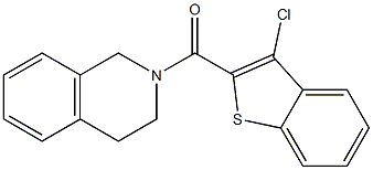 (3-chlorobenzo[b]thiophen-2-yl)(1,2,3,4-tetrahydroisoquinolin-2-yl)methanone Struktur