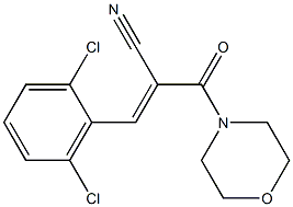 3-(2,6-dichlorophenyl)-2-(morpholinocarbonyl)acrylonitrile Struktur