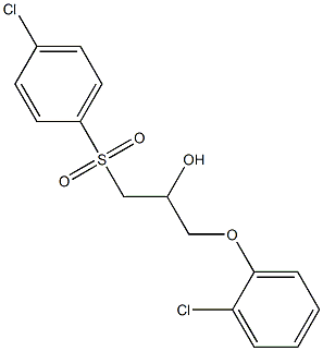 1-(2-chlorophenoxy)-3-[(4-chlorophenyl)sulfonyl]-2-propanol Struktur