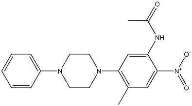 N-[4-methyl-2-nitro-5-(4-phenylpiperazino)phenyl]acetamide Struktur