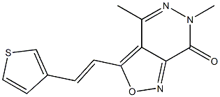 4,6-dimethyl-3-[2-(3-thienyl)vinyl]-6,7-dihydroisoxazolo[3,4-d]pyridazin-7-one Struktur