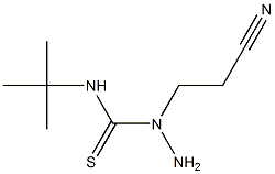 N1-(tert-butyl)-1-(2-cyanoethyl)hydrazine-1-carbothioamide Struktur