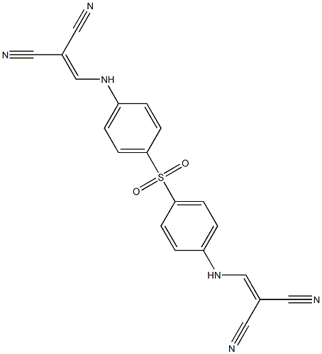 2-{[4-({4-[(2,2-dicyanovinyl)amino]phenyl}sulfonyl)anilino]methylidene}malononitrile Struktur