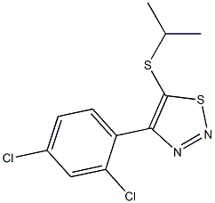 4-(2,4-dichlorophenyl)-5-(isopropylsulfanyl)-1,2,3-thiadiazole Struktur