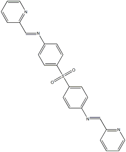 N1-(2-pyridylmethylidene)-4-({4-[(2-pyridylmethylidene)amino]phenyl}sulfonyl)aniline Struktur