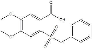 2-(benzylsulfonyl)-4,5-dimethoxybenzoic acid Struktur