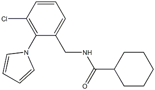 N-[3-chloro-2-(1H-pyrrol-1-yl)benzyl]cyclohexanecarboxamide Struktur