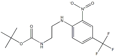 tert-butyl N-{2-[2-nitro-4-(trifluoromethyl)anilino]ethyl}carbamate Struktur