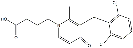 4-[3-(2,6-dichlorobenzyl)-2-methyl-4-oxo-1(4H)-pyridinyl]butanoic acid Struktur