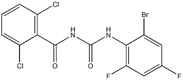 N-(2-bromo-4,6-difluorophenyl)-N'-(2,6-dichlorobenzoyl)urea Struktur