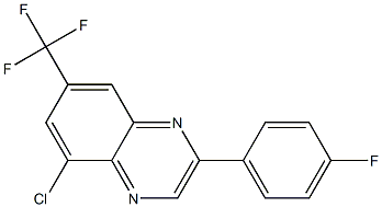 5-chloro-2-(4-fluorophenyl)-7-(trifluoromethyl)quinoxaline Struktur