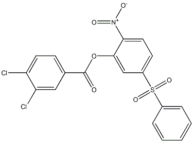 2-nitro-5-(phenylsulfonyl)phenyl 3,4-dichlorobenzoate Struktur