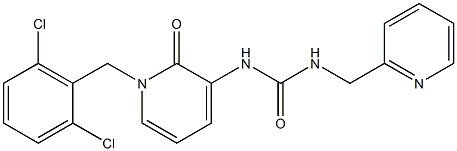 N-[1-(2,6-dichlorobenzyl)-2-oxo-1,2-dihydro-3-pyridinyl]-N'-(2-pyridinylmethyl)urea Struktur