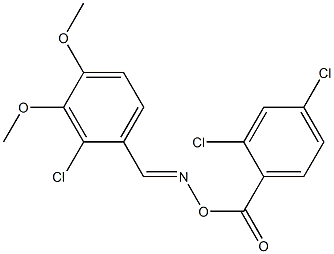 2-chloro-1-({[(2,4-dichlorobenzoyl)oxy]imino}methyl)-3,4-dimethoxybenzene Struktur