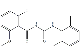 N-(2,6-dimethoxybenzoyl)-N'-(2,6-dimethylphenyl)urea Struktur