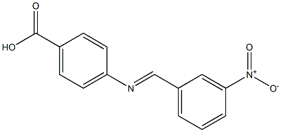 4-[(3-nitrobenzylidene)amino]benzoic acid Struktur