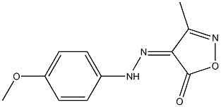 4-[2-(4-methoxyphenyl)hydrazono]-3-methyl-4,5-dihydro-5-isoxazolone Struktur