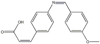 (Z)-3-(4-{[(Z)-(4-methoxyphenyl)methylidene]amino}phenyl)-2-propenoic acid Struktur