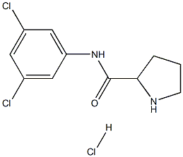 N-(3,5-dichlorophenyl)pyrrolidine-2-carboxamide hydrochloride Struktur