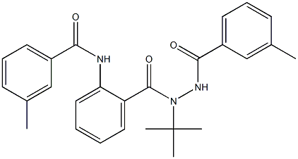 N-(2-{[1-(tert-butyl)-2-(3-methylbenzoyl)hydrazino]carbonyl}phenyl)-3-methylbenzenecarboxamide Struktur