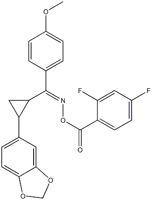 N-[[2-(1,3-benzodioxol-5-yl)cyclopropyl](4-methoxyphenyl)methylene]-N-[(2,4-difluorobenzoyl)oxy]amine Struktur