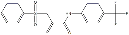 2-[(phenylsulfonyl)methyl]-N-[4-(trifluoromethyl)phenyl]acrylamide Struktur