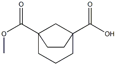 5-(methoxycarbonyl)bicyclo[3.2.1]octane-1-carboxylic acid Struktur