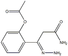 2-[2-(aminocarbonyl)ethanhydrazonoyl]phenyl acetate Struktur