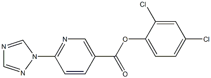 2,4-dichlorophenyl 6-(1H-1,2,4-triazol-1-yl)nicotinate Struktur